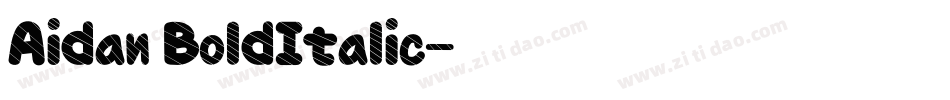 Aidan BoldItalic字体转换